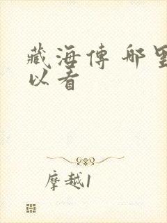 藏海传 哪里可以看