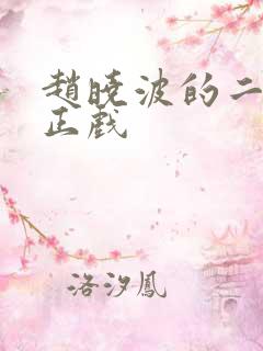 赵晓波的二人转正戏