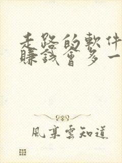 走路的软件哪个赚钱会多一点