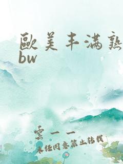 欧美丰满熟妇bbw