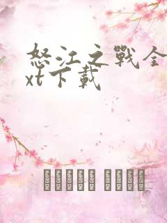 怒江之战全集txt下载