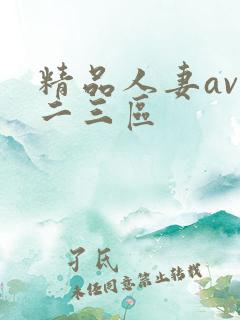 精品人妻av一二三区