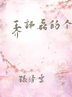 王译磊的个人简介