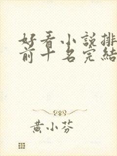 好看小说排行榜前十名完结推荐