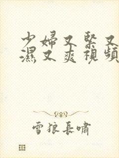 少妇又紧又深又湿又爽视频