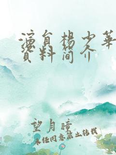 演员杨少华个人资料简介