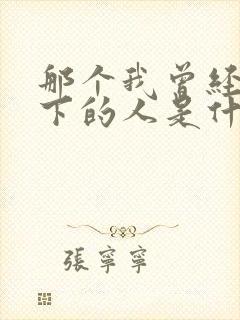 那个我曾经放不下的人是什么歌