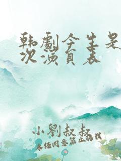 韩剧今生是第一次演员表