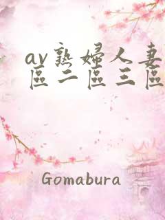 av熟妇人妻一区二区三区