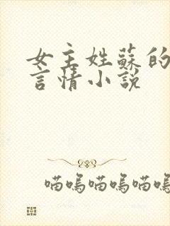 女主姓苏的现代言情小说