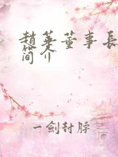 赵华董事长个人简介