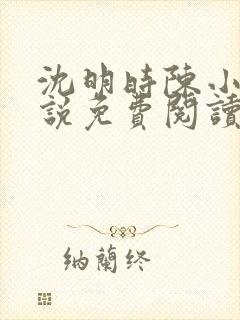 沈明时陈小雨小说免费阅读最新章节