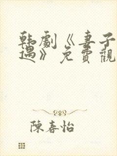 韩剧《妻子的外遇》免费观看