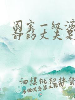 国家一级演员王静的丈夫是谁