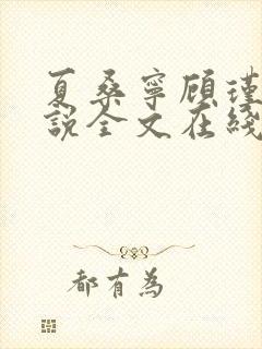 夏桑宁顾瑾琛小说全文在线阅读