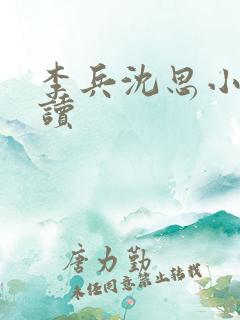 李兵沈思小说阅读