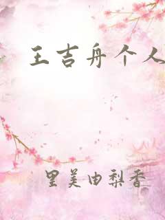 王吉舟个人简介