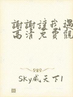 谢谢让我遇见你高清免费观看