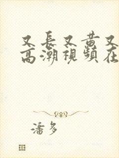 又长又黄又爽的高潮视频在线观看