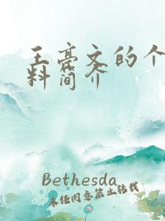 王亭文的个人资料简介