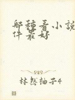 哪种看小说的软件最好