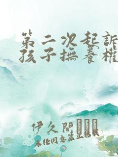 第二次起诉离婚孩子抚养权