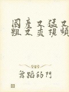 国产又猛又黄又粗又爽视频