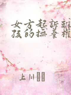 女方起诉离婚小孩的抚养权怎么判