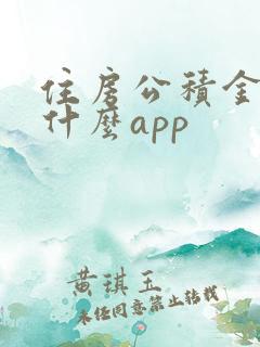 住房公积金下载什么app