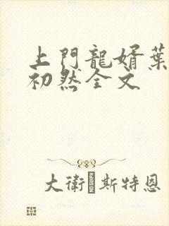 上门龙婿叶辰萧初然全文