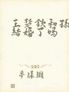 王楚钦和孙颖莎结婚了吗