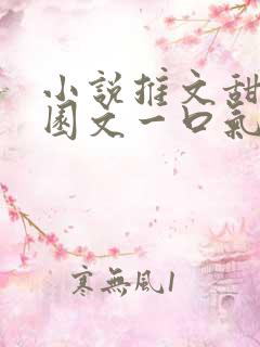 小说推文甜文校园文一口气看完