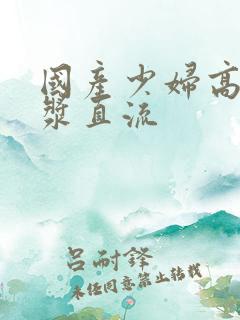 国产少妇高潮白浆直流