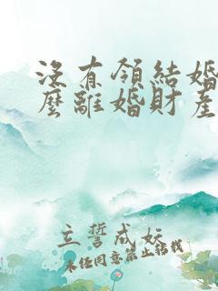 没有领结婚证怎么离婚财产怎样分