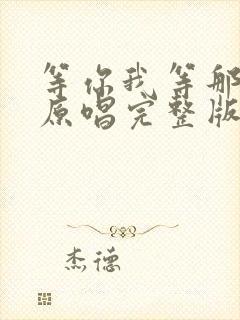 等你我等那么久原唱完整版歌词