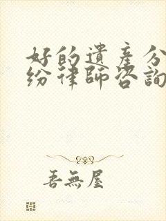 好的遗产分割纠纷律师咨询