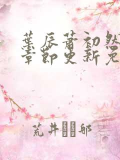 叶辰萧初然最新章节更新免费阅读