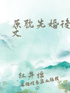 原耽先婚后爱甜文