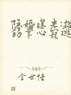 隐婚曝光:总裁的掌心宠逃婚了贺聿舟