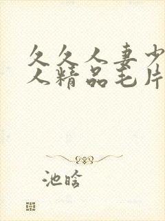 久久人妻少妇偷人精品毛片