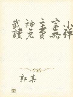武神主宰小说阅读免费无弹窗