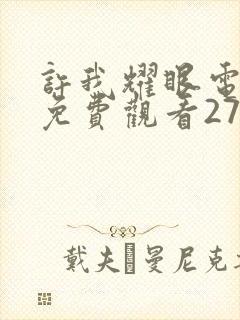 许我耀眼电视剧免费观看27集