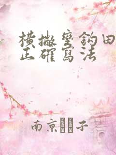 横撇弯钩田字格正确写法