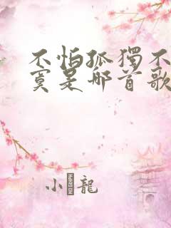 不怕孤独不怕寂寞是哪首歌