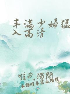 丰满少妇猛烈进入高清