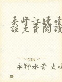 秦峰江晓晴的小说免费阅读最新章节