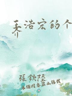 王浩宏的个人简介