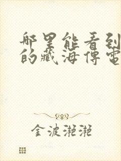 哪里能看到免费的藏海传电视剧