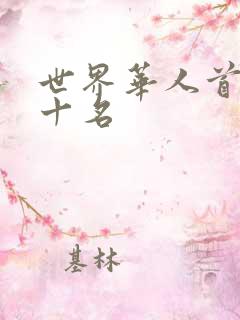 世界华人首富前十名