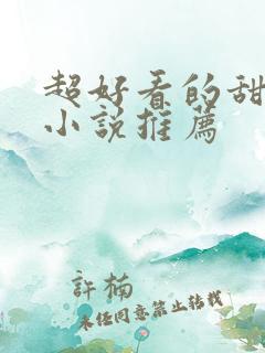 超好看的甜宠文小说推荐